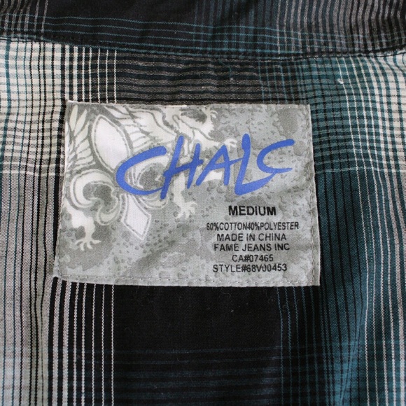 Chalc Men’s Plaid Short Sleeve Shirt - Picture 3 of 6